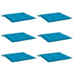 vidaXL Perne scaune grădină 6 buc. albastru 50x50x3 cm țesătură Oxford vidaXL Perne scaune grădină 6 buc. albastru 50x50x3 cm țesătură Oxford