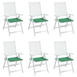 vidaXL Perne scaune de grădină 6 buc. verde 50x50x3 cm țesătură Oxford vidaXL Perne scaune de grădină 6 buc. verde 50x50x3 cm țesătură Oxford