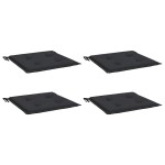 vidaXL Perne scaune grădină 4 buc. negru 50x50x4 cm țesătură Oxford vidaXL Perne scaune grădină 4 buc. negru 50x50x4 cm țesătură Oxford