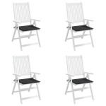vidaXL Perne scaune grădină 4 buc. negru 50x50x4 cm țesătură Oxford vidaXL Perne scaune grădină 4 buc. negru 50x50x4 cm țesătură Oxford