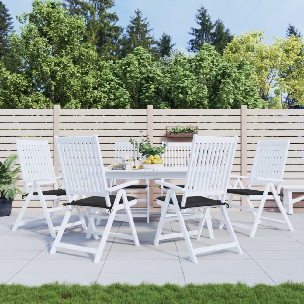 vidaXL Perne scaune grădină 6 buc. negru 50x50x3 cm țesătură Oxford