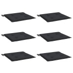 vidaXL Perne scaune grădină 6 buc. negru 50x50x3 cm țesătură Oxford vidaXL Perne scaune grădină 6 buc. negru 50x50x3 cm țesătură Oxford