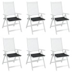 vidaXL Perne scaune grădină 6 buc. negru 50x50x3 cm țesătură Oxford vidaXL Perne scaune grădină 6 buc. negru 50x50x3 cm țesătură Oxford