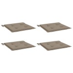 vidaXL Perne scaune grădină 4 buc. gri taupe 50x50x4cm țesătură Oxford vidaXL Perne scaune grădină 4 buc. gri taupe 50x50x4cm țesătură Oxford
