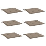 vidaXL Perne scaune grădină 6 buc. gri taupe 50x50x3cm țesătură Oxford vidaXL Perne scaune grădină 6 buc. gri taupe 50x50x3cm țesătură Oxford