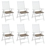 vidaXL Perne scaune grădină 6 buc. gri taupe 50x50x3cm țesătură Oxford vidaXL Perne scaune grădină 6 buc. gri taupe 50x50x3cm țesătură Oxford