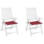 vidaXL Perne scaune grădină 2 buc. roșu vin 50x50x4 cm țesătură Oxford vidaXL Perne scaune grădină 2 buc. roșu vin 50x50x4 cm țesătură Oxford