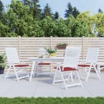 vidaXL Perne scaune grădină 4 buc. roșu vin 50x50x3 cm țesătură Oxford vidaXL Perne scaune grădină 4 buc. roșu vin 50x50x3 cm țesătură Oxford