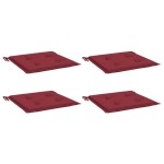 vidaXL Perne scaune grădină 4 buc. roșu vin 50x50x3 cm țesătură Oxford vidaXL Perne scaune grădină 4 buc. roșu vin 50x50x3 cm țesătură Oxford