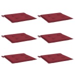 vidaXL Perne scaune grădină 6 buc. roșu vin 50x50x3 cm țesătură Oxford vidaXL Perne scaune grădină 6 buc. roșu vin 50x50x3 cm țesătură Oxford