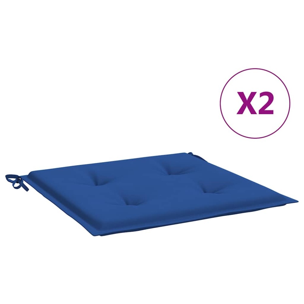 vidaXL Perne scaune grădină 2 buc. albastru 50x50x4 cm țesătură Oxford