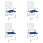 vidaXL Perne scaune grădină 4 buc. albastru 50x50x3 cm țesătură Oxford vidaXL Perne scaune grădină 4 buc. albastru 50x50x3 cm țesătură Oxford