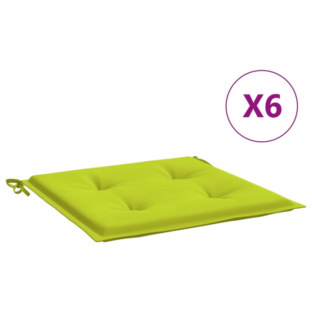 vidaXL Perne scaune de grădină 6 buc. verde 50x50x3 cm țesătură Oxford