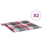 vidaXL Perne de scaun carouri roșii, 2 buc., 50x50x3 cm, textil Oxford vidaXL Perne de scaun carouri roșii, 2 buc., 50x50x3 cm, textil Oxford