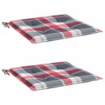 vidaXL Perne de scaun carouri roșii, 2 buc., 50x50x3 cm, textil Oxford vidaXL Perne de scaun carouri roșii, 2 buc., 50x50x3 cm, textil Oxford