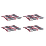 vidaXL Perne de scaun carouri roșii, 4 buc., 50x50x3 cm, textil Oxford vidaXL Perne de scaun carouri roșii, 4 buc., 50x50x3 cm, textil Oxford