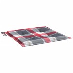 vidaXL Perne de scaun carouri roșii, 4 buc., 50x50x3 cm, textil Oxford vidaXL Perne de scaun carouri roșii, 4 buc., 50x50x3 cm, textil Oxford