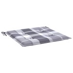 vidaXL Perne de scaun, carouri gri, 4 buc., 50x50x3 cm, textil Oxford vidaXL Perne de scaun, carouri gri, 4 buc., 50x50x3 cm, textil Oxford