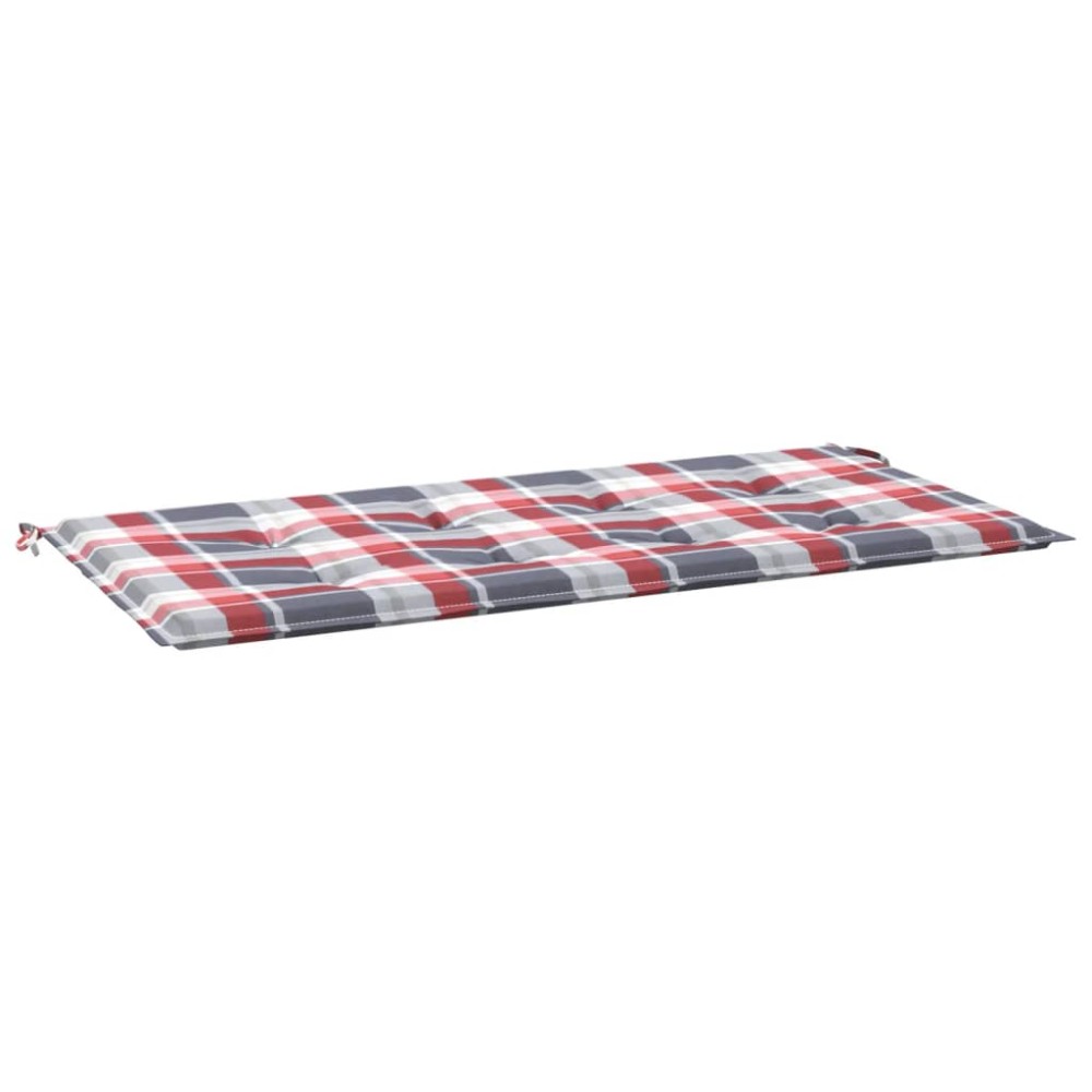 vidaXL Pernă bancă de grădină, roșu carouri, 100x50x3cm, textil Oxford