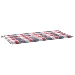 vidaXL Pernă bancă de grădină, roșu carouri, 100x50x3cm, textil Oxford