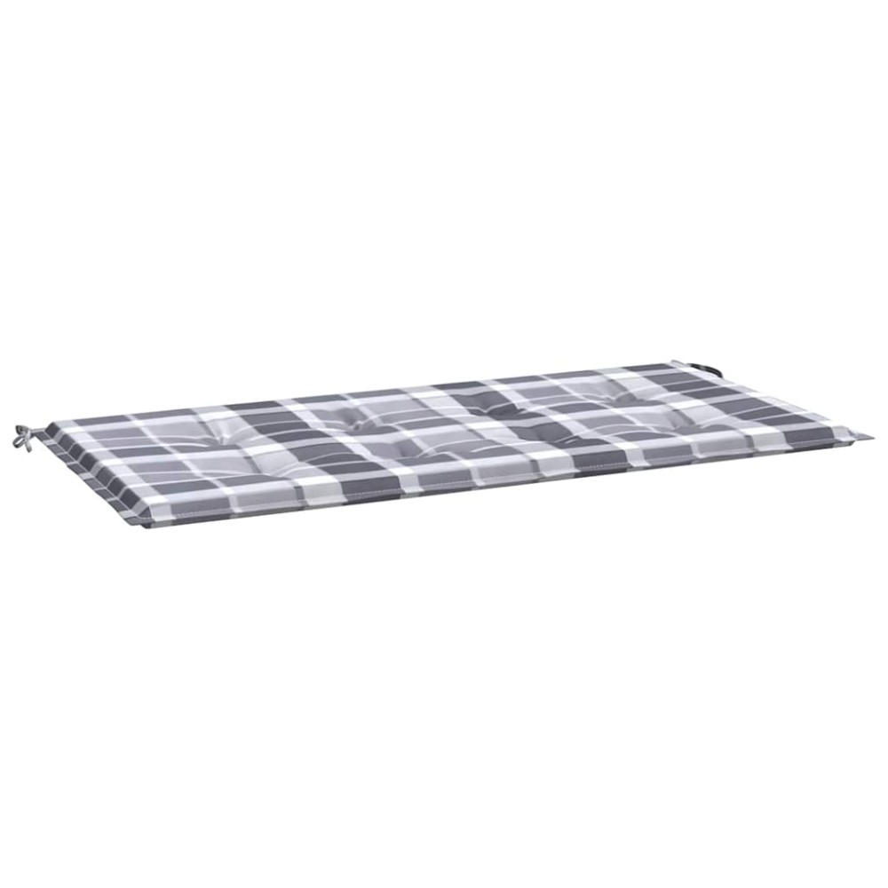 vidaXL Pernă bancă de grădină, gri carouri, 120x50x4 cm, textil Oxford
