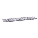vidaXL Pernă bancă de grădină, gri carouri, 180x50x4 cm, textil Oxford