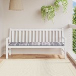 vidaXL Pernă bancă de grădină, gri carouri, 180x50x4 cm, textil Oxford