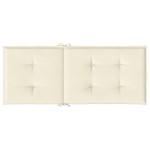vidaXL Perne scaun cu spătar înalt, 6 buc., crem, 120x50x3 cm, textil vidaXL Perne scaun cu spătar înalt, 6 buc., crem, 120x50x3 cm, textil