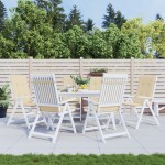 vidaXL Perne scaun spătar înalt, 6 buc., bej, 120x50x3 cm, textil vidaXL Perne scaun spătar înalt, 6 buc., bej, 120x50x3 cm, textil