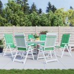 vidaXL Perne scaun cu spătar înalt, 6 buc., verde, 120x50x3 cm, textil vidaXL Perne scaun cu spătar înalt, 6 buc., verde, 120x50x3 cm, textil