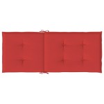 vidaXL Perne scaun cu spătar înalt, 6 buc., roșu, 120x50x3 cm, textil vidaXL Perne scaun cu spătar înalt, 6 buc., roșu, 120x50x3 cm, textil