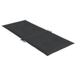 vidaXL Perne scaun spătar înalt, 6 buc., negru, 120x50x3 cm, textil vidaXL Perne scaun spătar înalt, 6 buc., negru, 120x50x3 cm, textil