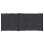 vidaXL Perne scaun spătar înalt, 6 buc., negru, 120x50x3 cm, textil vidaXL Perne scaun spătar înalt, 6 buc., negru, 120x50x3 cm, textil