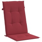 vidaXL Perne scaun cu spătar înalt, 4 buc., roșu, 120x50x3 cm, textil vidaXL Perne scaun cu spătar înalt, 4 buc., roșu, 120x50x3 cm, textil