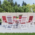 vidaXL Perne scaun cu spătar înalt, 6 buc., roșu, 120x50x3 cm, textil vidaXL Perne scaun cu spătar înalt, 6 buc., roșu, 120x50x3 cm, textil