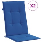 vidaXL Perne scaun spătar înalt, 2 buc., albastru, 120x50x3 cm, textil vidaXL Perne scaun spătar înalt, 2 buc., albastru, 120x50x3 cm, textil
