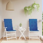 vidaXL Perne scaun spătar înalt, 2 buc., albastru, 120x50x3 cm, textil vidaXL Perne scaun spătar înalt, 2 buc., albastru, 120x50x3 cm, textil