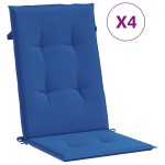 vidaXL Perne scaun spătar înalt, 4 buc., albastru, 120x50x3 cm, textil vidaXL Perne scaun spătar înalt, 4 buc., albastru, 120x50x3 cm, textil