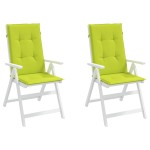 vidaXL Perne scaun cu spătar înalt, 2 buc., verde, 120x50x3 cm, textil vidaXL Perne scaun cu spătar înalt, 2 buc., verde, 120x50x3 cm, textil