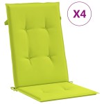 vidaXL Perne scaun cu spătar înalt, 4 buc., verde, 120x50x3 cm, textil vidaXL Perne scaun cu spătar înalt, 4 buc., verde, 120x50x3 cm, textil