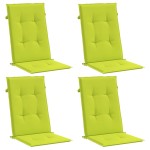 vidaXL Perne scaun cu spătar înalt, 4 buc., verde, 120x50x3 cm, textil vidaXL Perne scaun cu spătar înalt, 4 buc., verde, 120x50x3 cm, textil