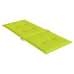 vidaXL Perne scaun cu spătar înalt, 6 buc., verde, 120x50x3 cm, textil