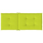 vidaXL Perne scaun cu spătar înalt, 6 buc., verde, 120x50x3 cm, textil