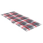 vidaXL Perne scaun spătar înalt 6 buc. roșu carouri 120x50x3 cm textil vidaXL Perne scaun spătar înalt 6 buc. roșu carouri 120x50x3 cm textil