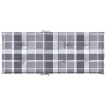 vidaXL Perne scaun spătar înalt, 2 buc. gri carouri 120x50x3 cm textil vidaXL Perne scaun spătar înalt, 2 buc. gri carouri 120x50x3 cm textil