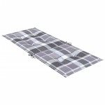 vidaXL Perne scaun spătar înalt, 4 buc. gri carouri 120x50x3 cm textil vidaXL Perne scaun spătar înalt, 4 buc. gri carouri 120x50x3 cm textil