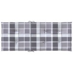 vidaXL Perne scaun spătar înalt, 4 buc. gri carouri 120x50x3 cm textil vidaXL Perne scaun spătar înalt, 4 buc. gri carouri 120x50x3 cm textil