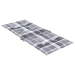 vidaXL Perne scaun spătar înalt, 6 buc. gri carouri 120x50x3 cm textil vidaXL Perne scaun spătar înalt, 6 buc. gri carouri 120x50x3 cm textil