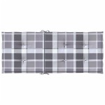vidaXL Perne scaun spătar înalt, 6 buc. gri carouri 120x50x3 cm textil vidaXL Perne scaun spătar înalt, 6 buc. gri carouri 120x50x3 cm textil