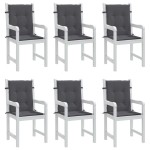 vidaXL Perne scaun cu spătar mic, 6 buc., antracit, textil oxford